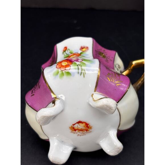 Vintage Royal Sealy 4 Footed Tea Cup Only Luster ware Gold Trim Japan - Picture 15 of 16